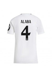 Real Madrid David Alaba #4 Voetbaltruitje Thuis tenue Dames 2024-25 Korte Mouw